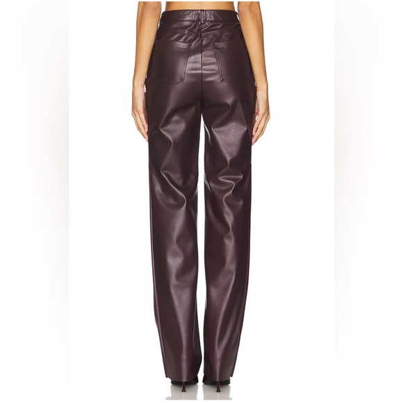 CULTNAKED Killa Pants Plum faux leather straight leg Revolve M - Picture 4 of 12